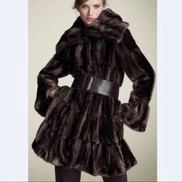 Laundry by Design Jackets & Blazers - LAUNDRY BY DESIGN~FAUX BROWN SABLE STROLLER COAT